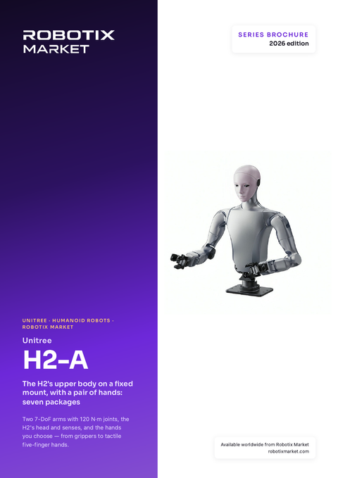 روبوت بشري بالجزء العلوي Unitree H2-A Standard E مع أيدي Dex5-1P Tactile – كتيب المنتج